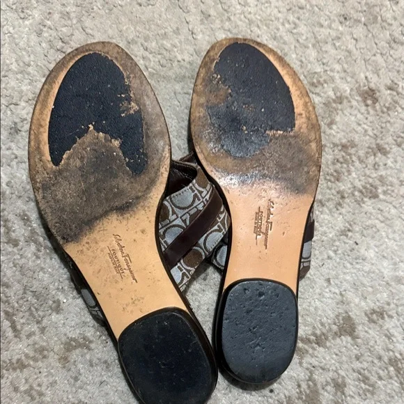 Stylish Brown Patterned ferragamo  sandals Women's Sandals - Picture 3 of 5